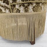 1950s, Danish easy chair, furniture velour, ash wood legs.