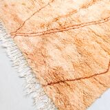Tapis berbère beni ouarain ocre à losanges colorés 295x192m