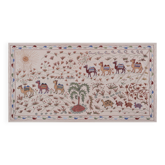 Hand knotted rug, vintage turkish rug 105x193 cm