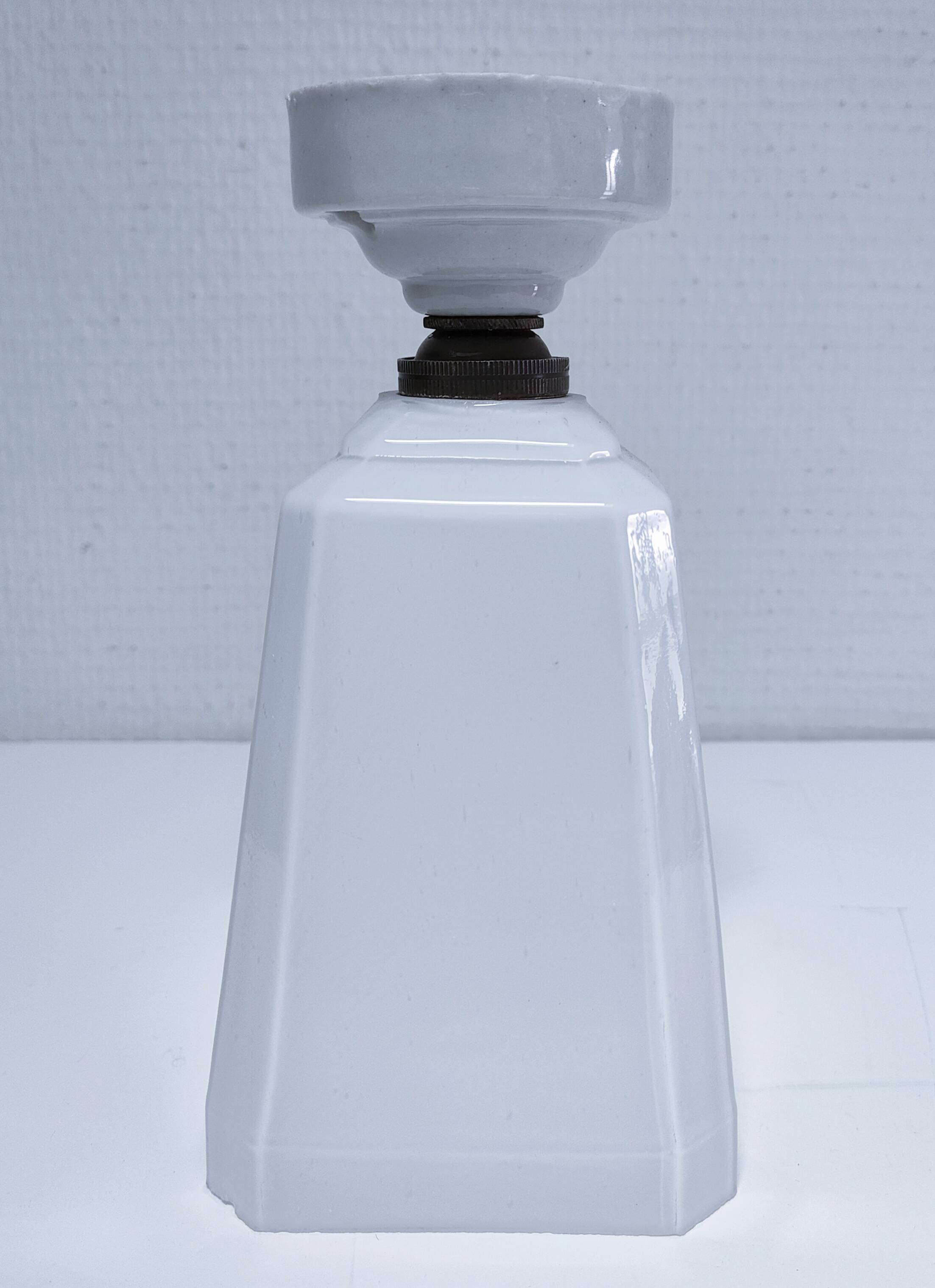 Art deco opaline porcelain lamp