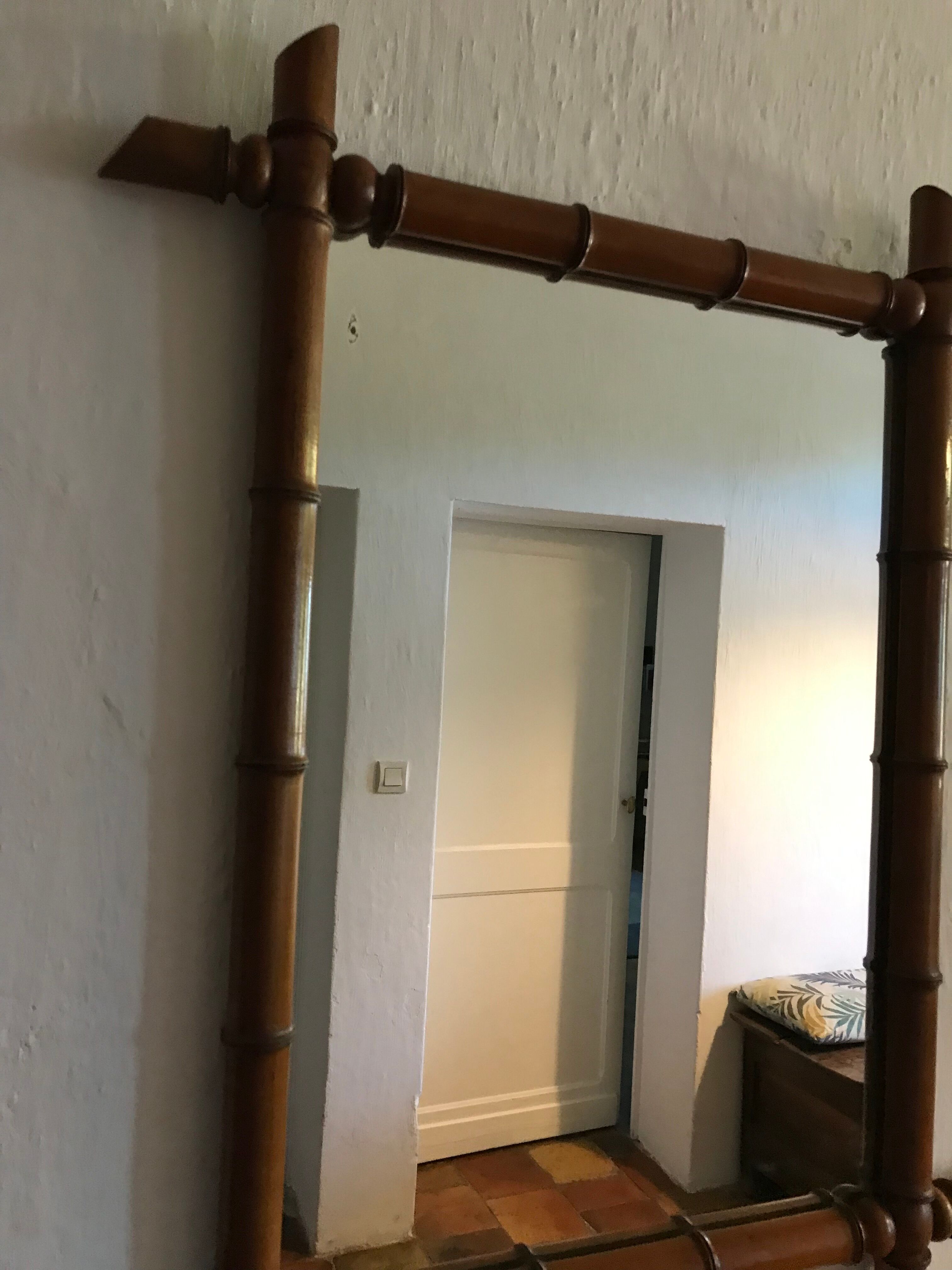 Parquet bamboo mirror