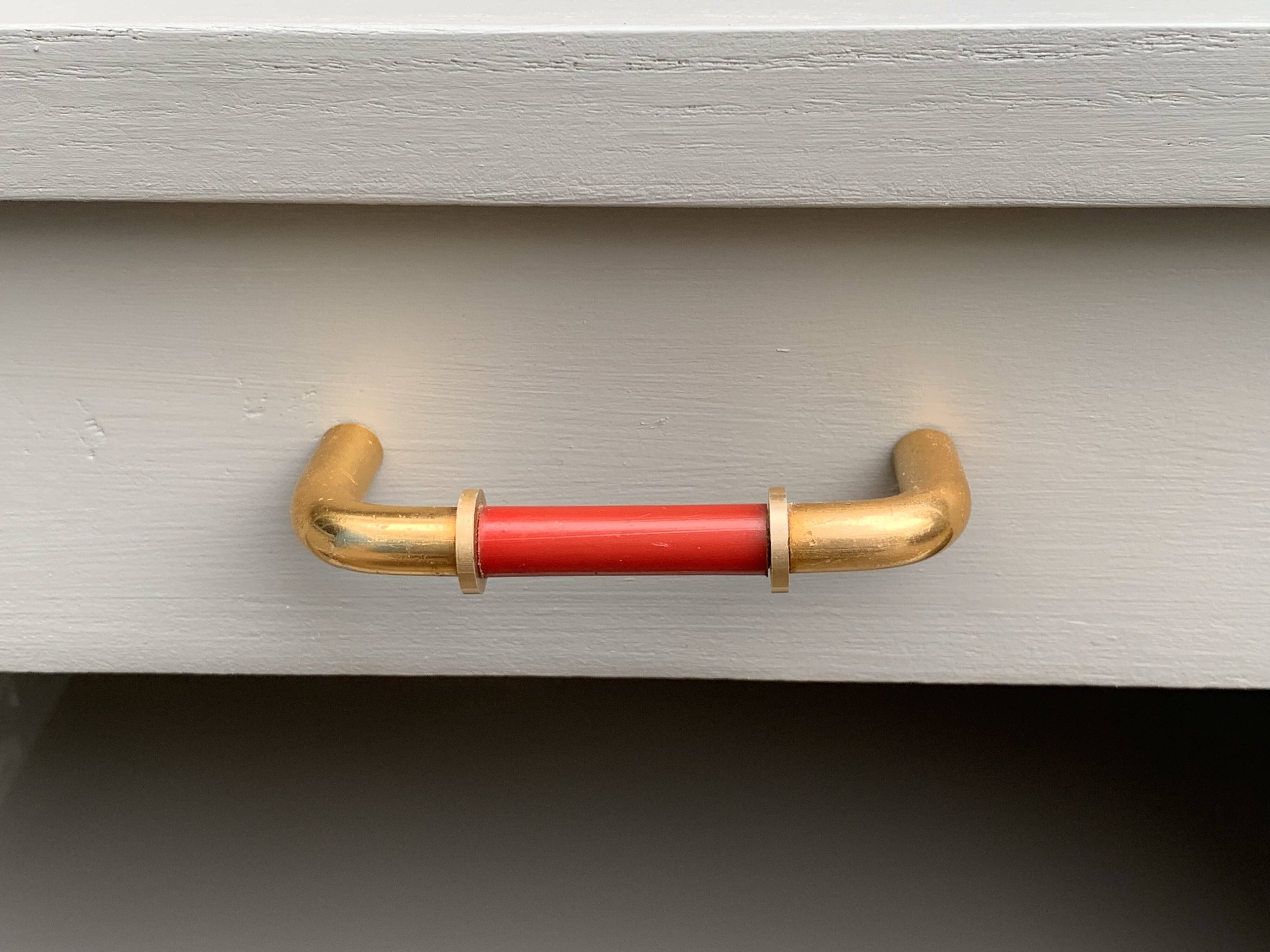 Pair of vintage 1950s compass foot bedside tables