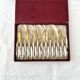 Antique Fruit Cutlery Set for 6 · Brass & Mother-of-Pearl · Original Box