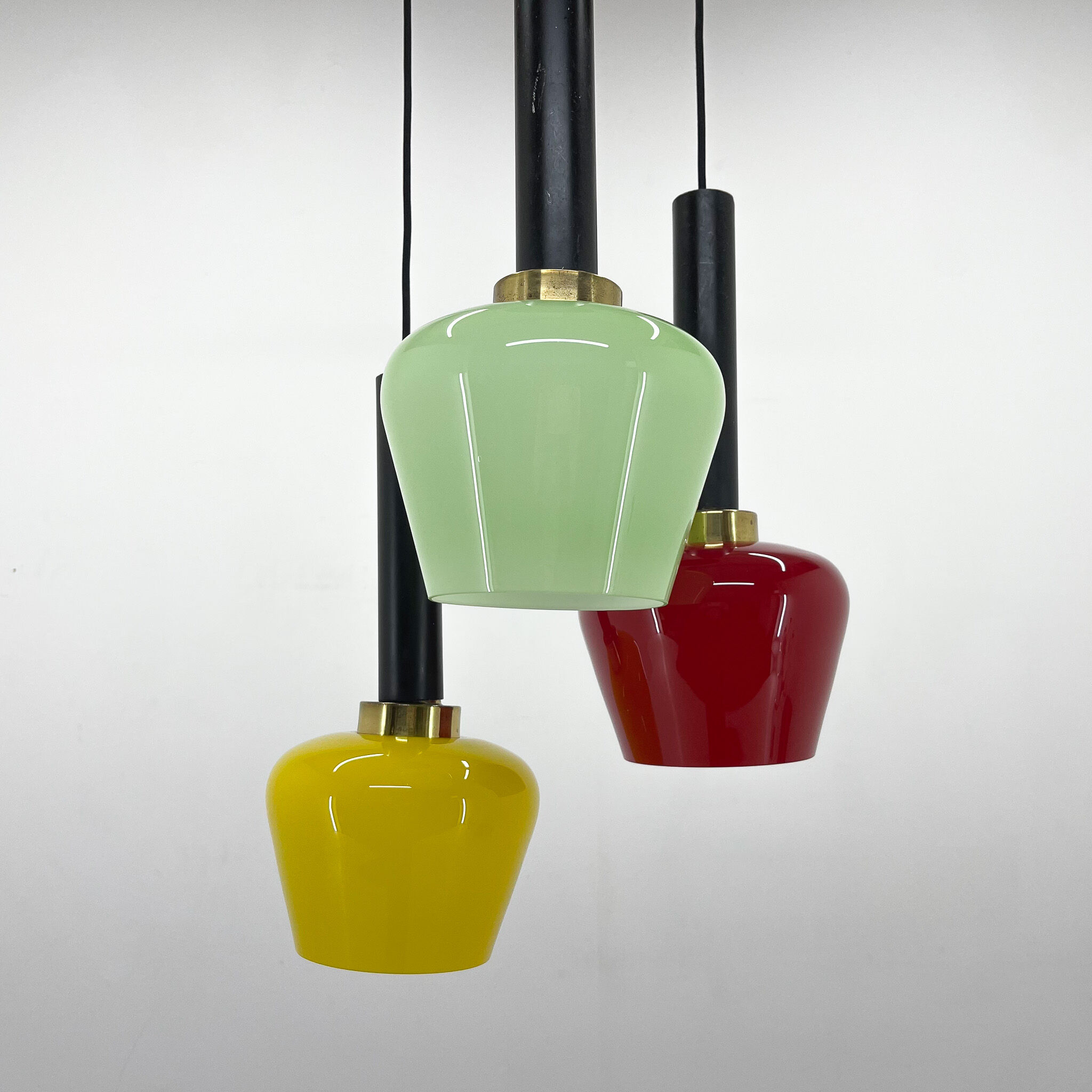 Mid-century Modern Italian Colourful Cascade Pendant Light