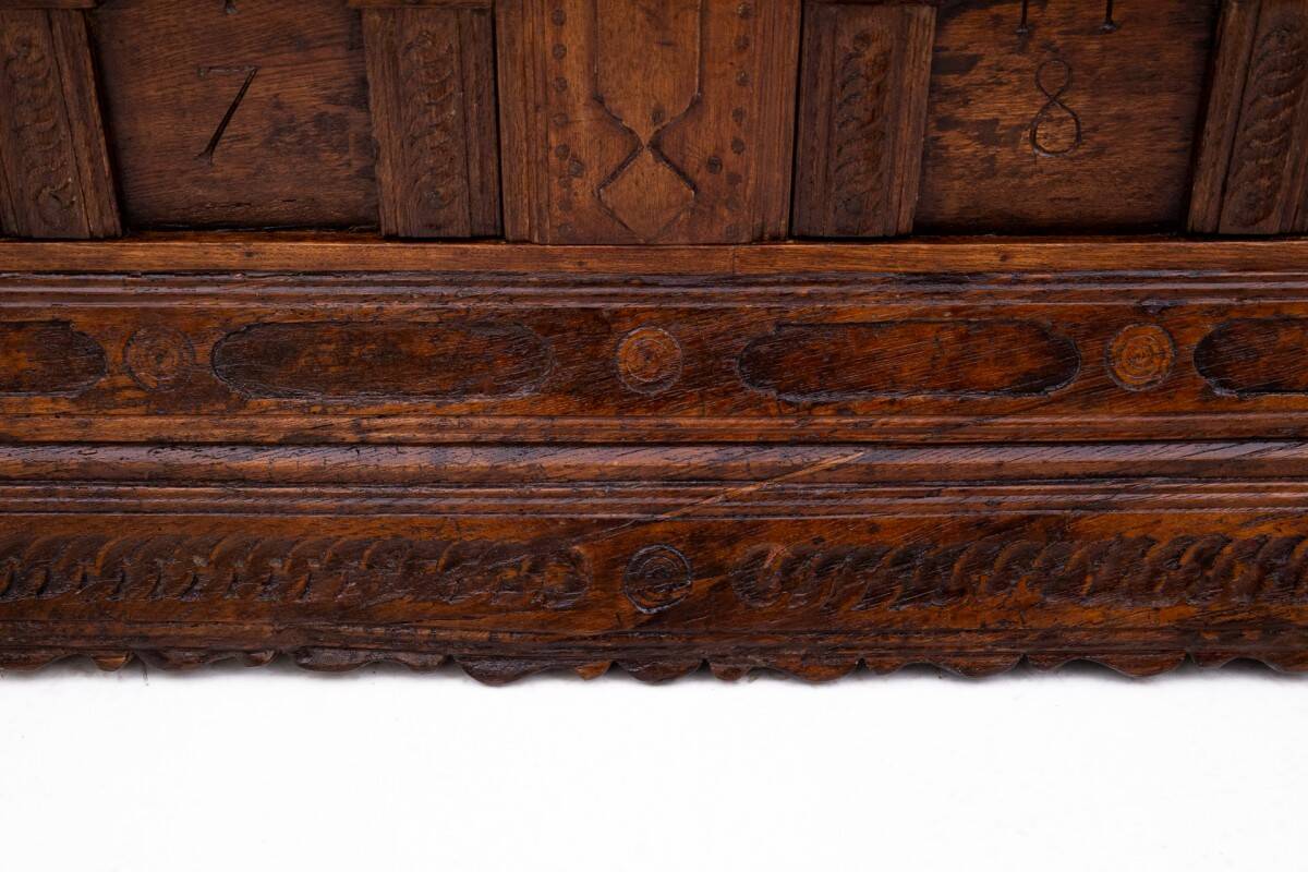 Baroque wooden chest from 1781.