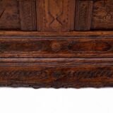 Coffre baroque en bois de 1781.