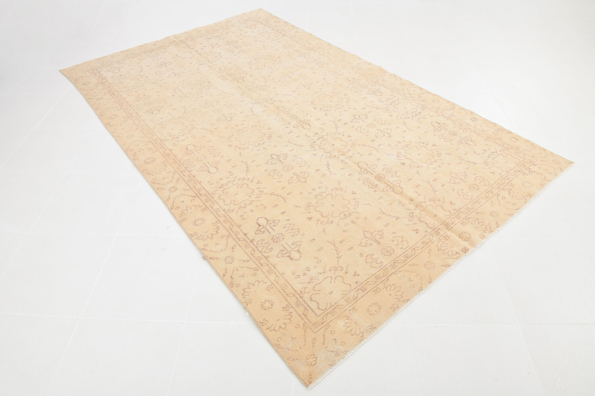 6x9 Beige & Brown Handmade Turkish Rug 285x178Cm