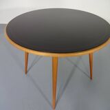 Glass and cherrywood table, 1960s