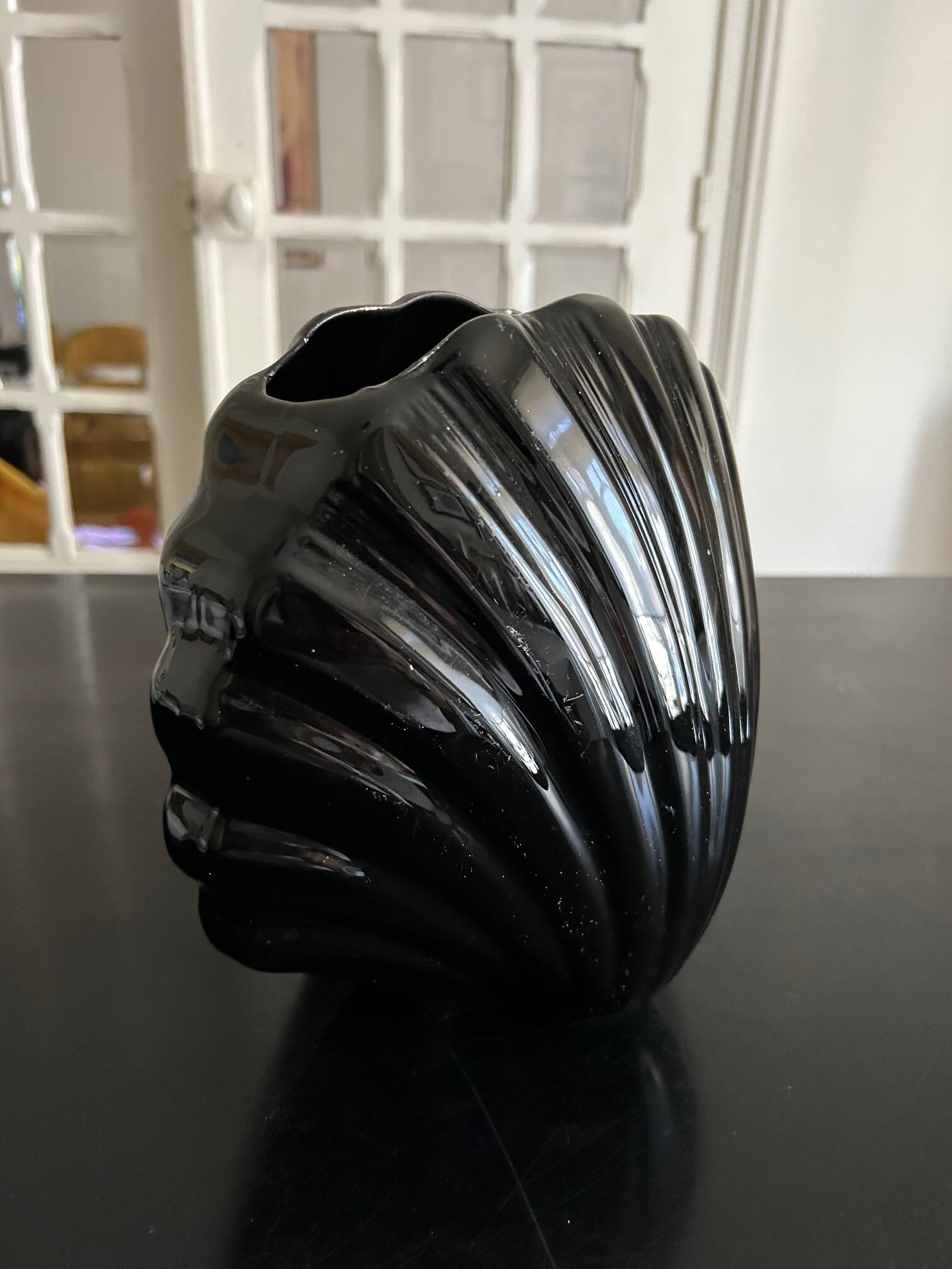 ceramic shell vase 1980