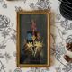 Vintage dried flowers frame