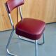 Office chairs in burgundy skaï 50s