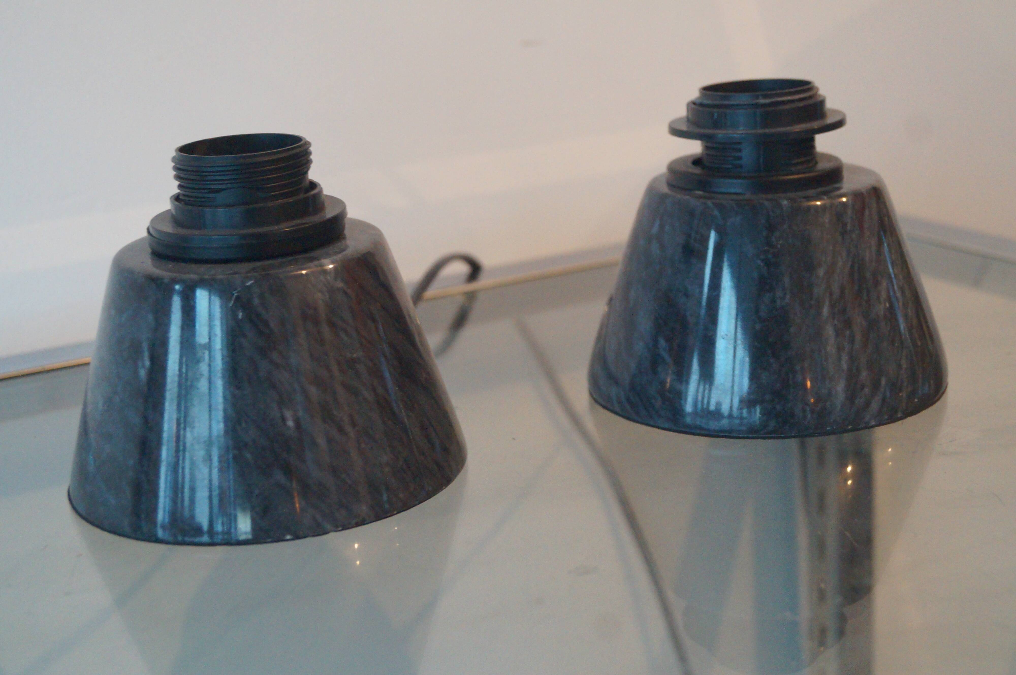 Pair of marble lamp foot design