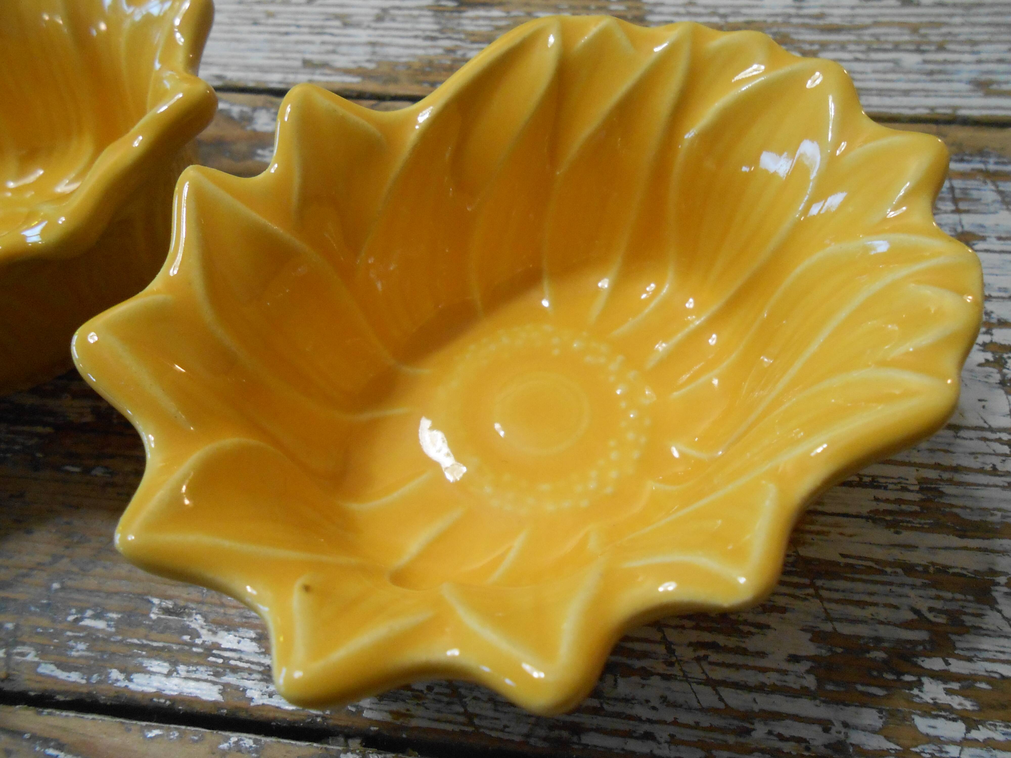 Ramekins sunflower ceramic appolia duo