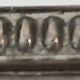 I037 Large shallow antique silver-plated dish in the Louis XVI style with bead decoration.