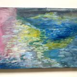 Tableau huile abstrait