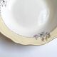 Vintage shallow dish L'Amandinoise model Paola white cream flowers