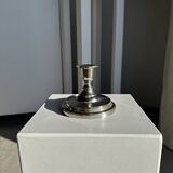 Small shiny silver-plated candlestick H11 D13