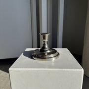 Small shiny silver-plated candlestick H11 D13