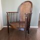 Fauteuil art déco en bois et rotin, années 1920