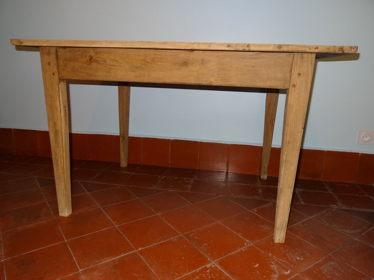 Table de ferme en bois naturel