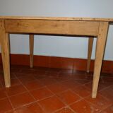 Natural wood farm table