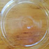 Transparent glass round tray