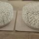Set of 2 hammered glass ceiling lights