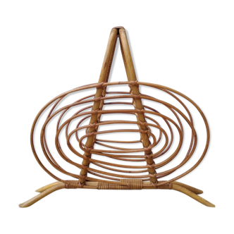 Rattan magazine holders