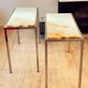 Pair of Italian Console Tables in Marble and Chrome, 1970s
