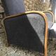 Fauteuil art déco moustache années 30 avec repose-pieds