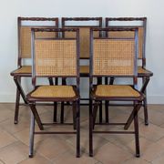 Set of 5 caned chairs
