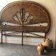Vintage rattan headboard