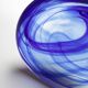 Large Blue Glass Bowl Atoll by Anna Ehrner for Kosta Boda / Sweden / 1990