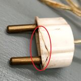 Crystal and golden brass table lamp ~ 1950s/1960s