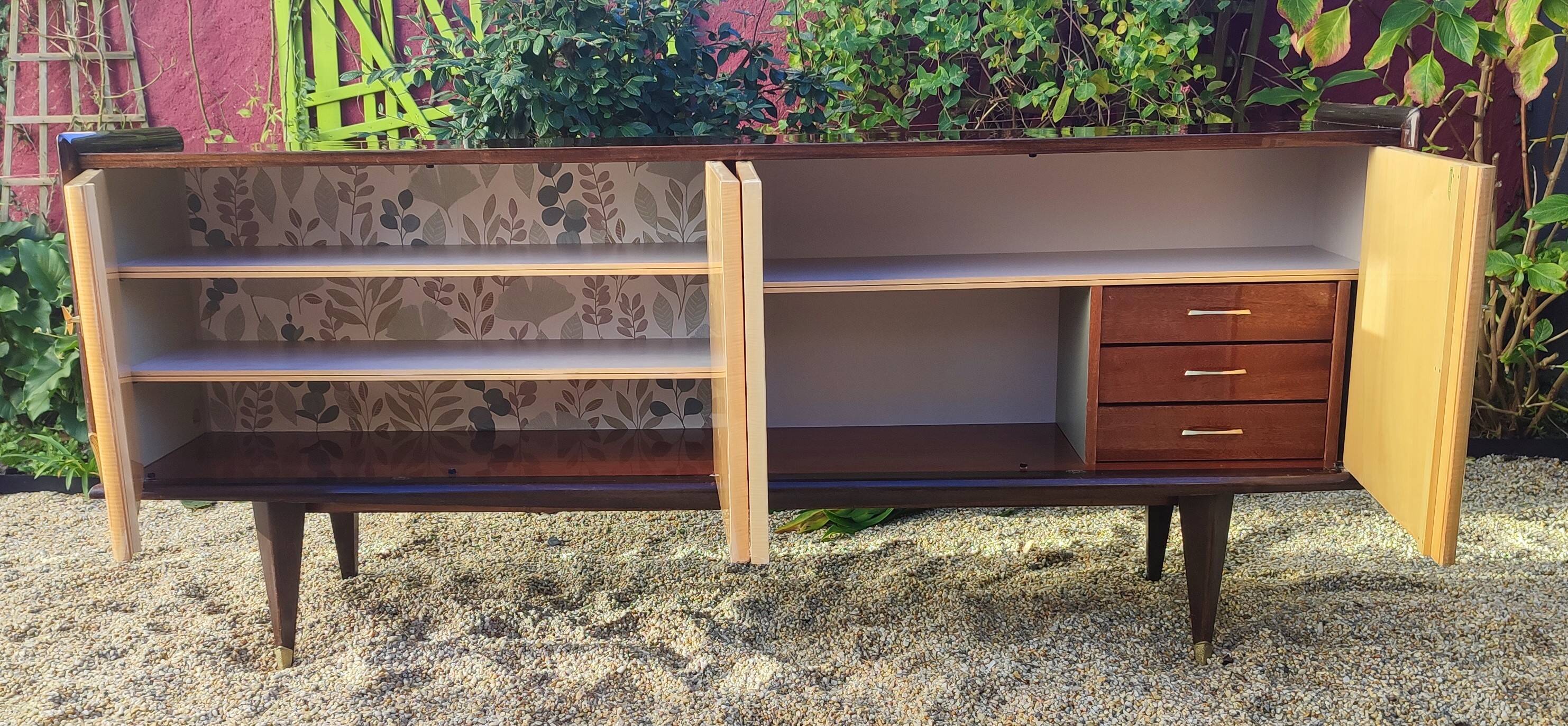 Enfilade buffet with 4 doors - French Mid-Century Luxury Design from the 50s-60s