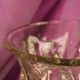 Vase with parakeets in art deco glass