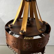 Arts and crafts metal ceiling lamp | Sweden | 1920s