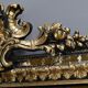 Large Mirror with Parcloses in Gilded and Blackened Wood, Napoleon III Style –