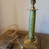 Pied de lampe marbre et bronze ancien 19e siècle