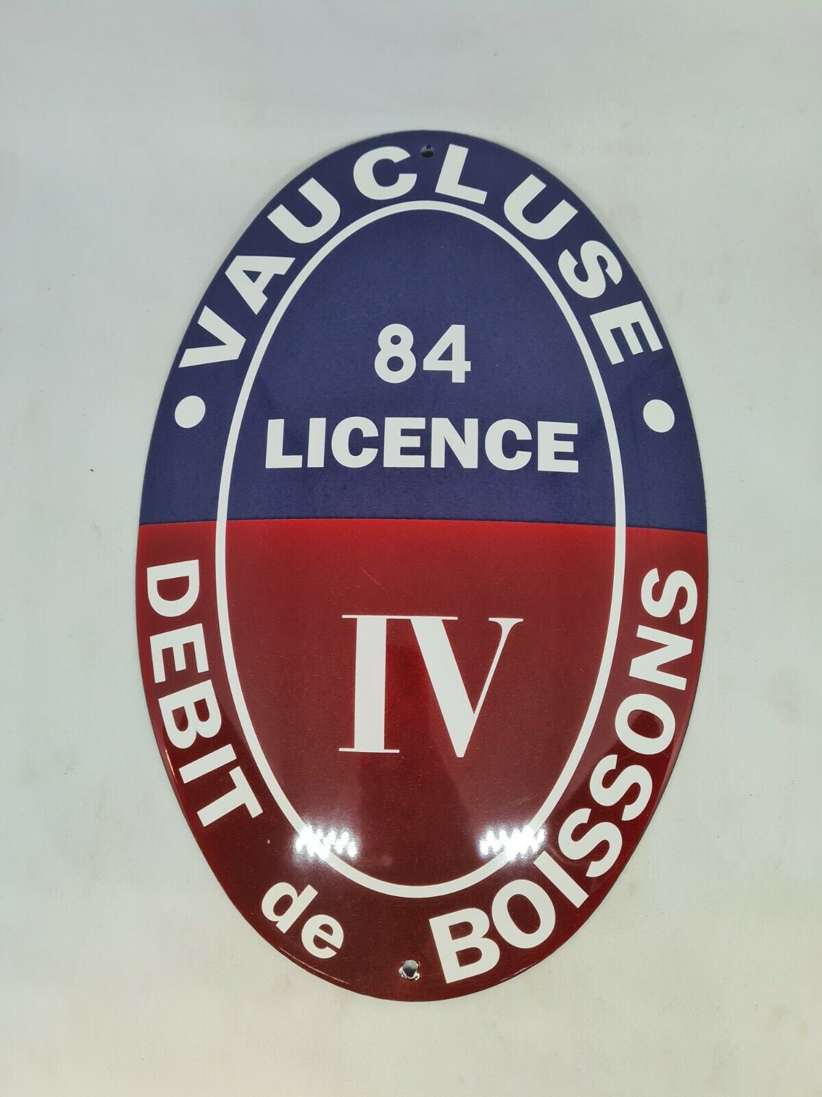 Enamelled plate license IV vaucluse