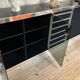 1970s sideboard in chrome and black lacquer
