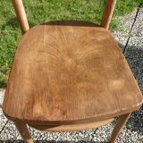 Set of 2 old and screen-printed bistro chairs