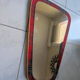 Asymmetrical mirror free form vintage mirror 50-60s, 40x60 cm