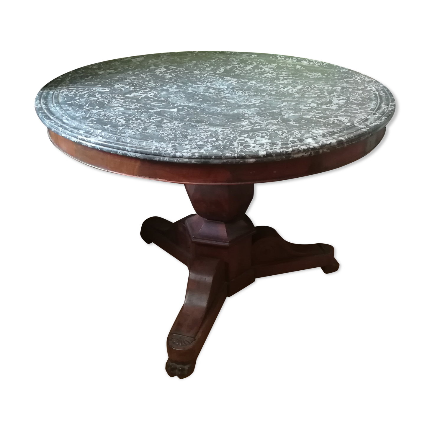 Table pedestal on Napoleon III marble, central foot