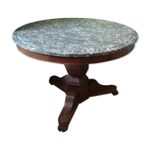 Table guéridon dessus marbre Napoléon III , pied central