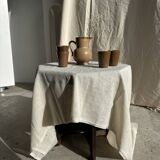 Set of 10 small stoneware mugs from Digoin.