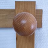 Solid pine crossbar coat rack from the 90s