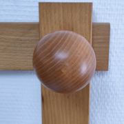 Solid pine crossbar coat rack from the 90s