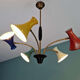 Articulated Diabolo chandelier, Italian design, 1950s-60s