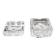 Pair of ashtrays, cut crystal glass, bohemia in the 1960's